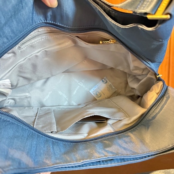 Baggallini San Marino Satchel shoulder Bag, Lightweight‎ Nylon, Blue, NWT - Picture 7 of 11